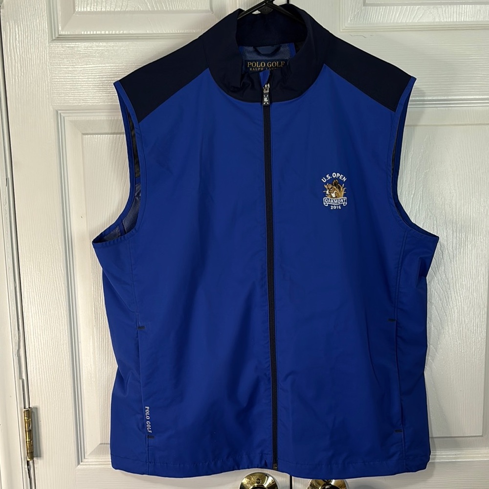 Polo Golf Ralph Lauren Men's Blue Vest Sz L Vest